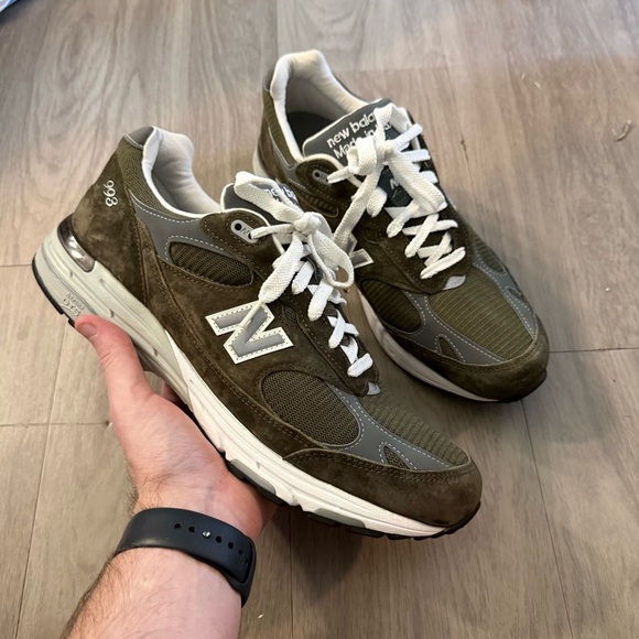 New Balance 993 Made in USA Sneakers – Military Green / Gray – Men’s 12 - Picture 1 of 11